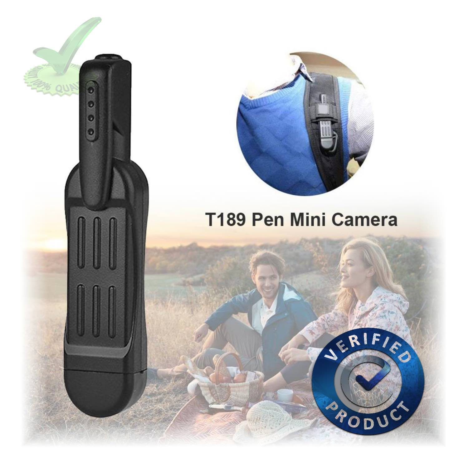 Wearable 4k Pen Camera with Mini DVR